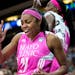 Lynx point guard Renee Montgomery, who scored 20 points, started celebrating during the second half of a blowout win over Indiana.