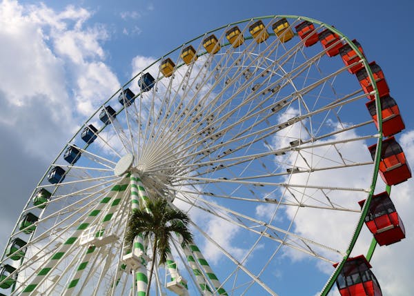 Riders on the Great Big Wheel, seen at the Florida State Fair in February, will be treated to breathtaking views.