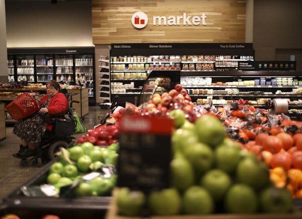 The refreshed grocery department skews towards grab and go food items;