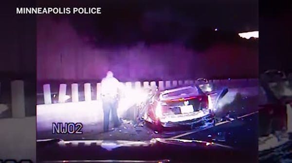 Dashcam footage shows rescue from fiery car crash
