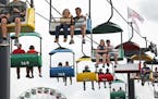 Fairgoers took in the sights from the Skyride on opening day at the Minnesota State Fair.