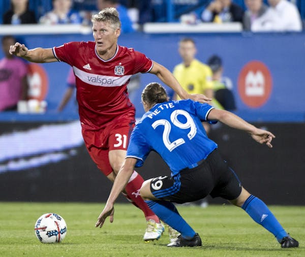 Chicago’s Bastian Schweinsteiger, one of the high-priced players the Fire has added in recent years, tried to elude a Montreal defender in a recent 