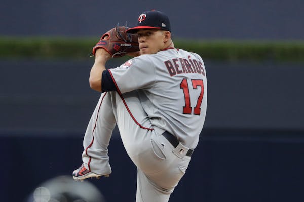 Twins starter Jose Berrios threw five no-hit innings against the Padres on Tuesday night, only to take the loss in a 3-0 defeat.