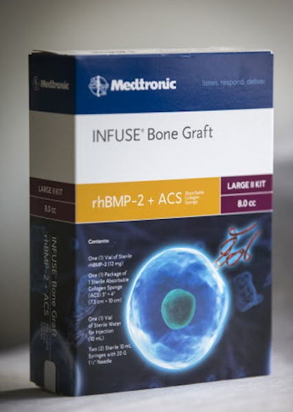 Medtronic’s Infuse was first approved by the FDA in 2002.