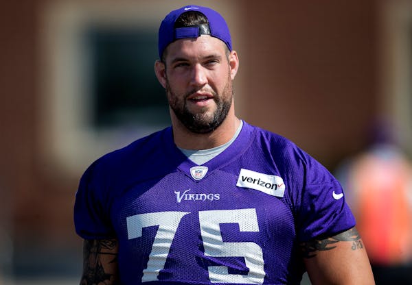 Eighteen months and 14 regular-season games after the VIkings acquired him, guard Alex Boone is gone, having been released Saturday in the team's fina
