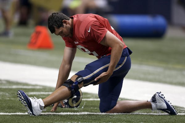 Sam Bradford has had two torn ACLs, both while with the Rams, and is now dealing with discomfort in the same knee.
