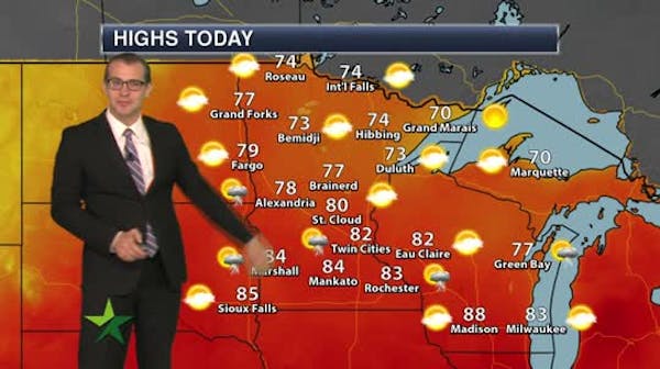Afternoon forecast: More humid, breezy