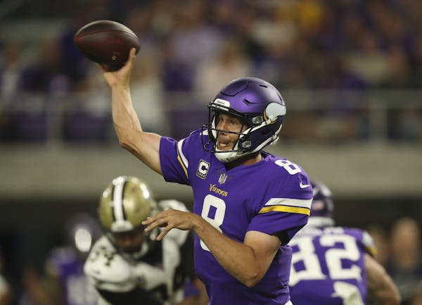 Minnesota Vikings quarterback Sam Bradford threw for a completion in the fourth quarter.