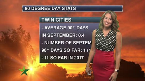 Morning forecast: 92 degrees for first day of fall