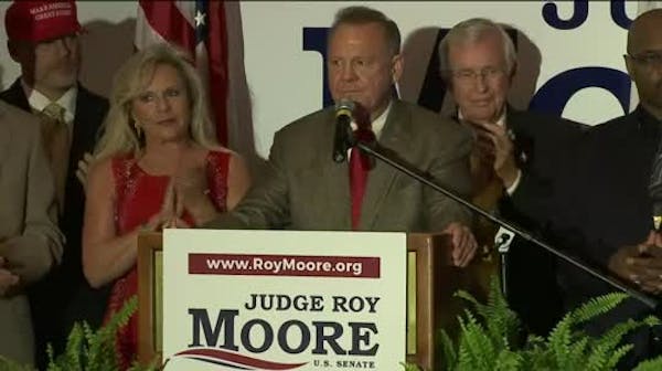Moore upsets Trump backed Strange In AL primary