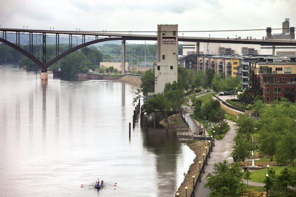 The view along the Mississippi River in St. Paul from the site added to Ramsey County's bid for the new Amazon headquarters.