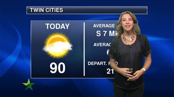 Afternoon forecast: Hot and humid