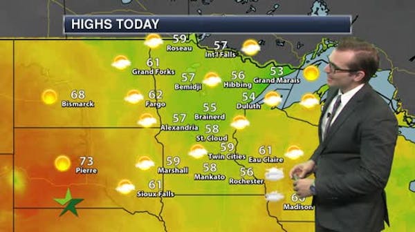 Afternoon forecast: Mostly cloudy, high near 60