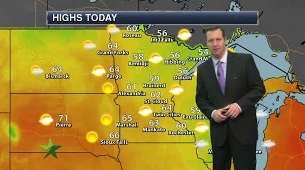 Afternoon forecast: Mostly sunny, high in mid-60s