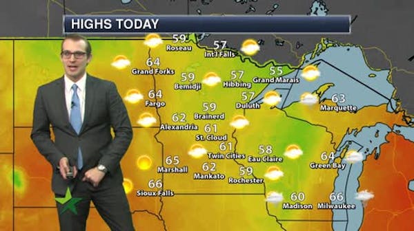 Evening forecast: Partly cloudy, low in 50s