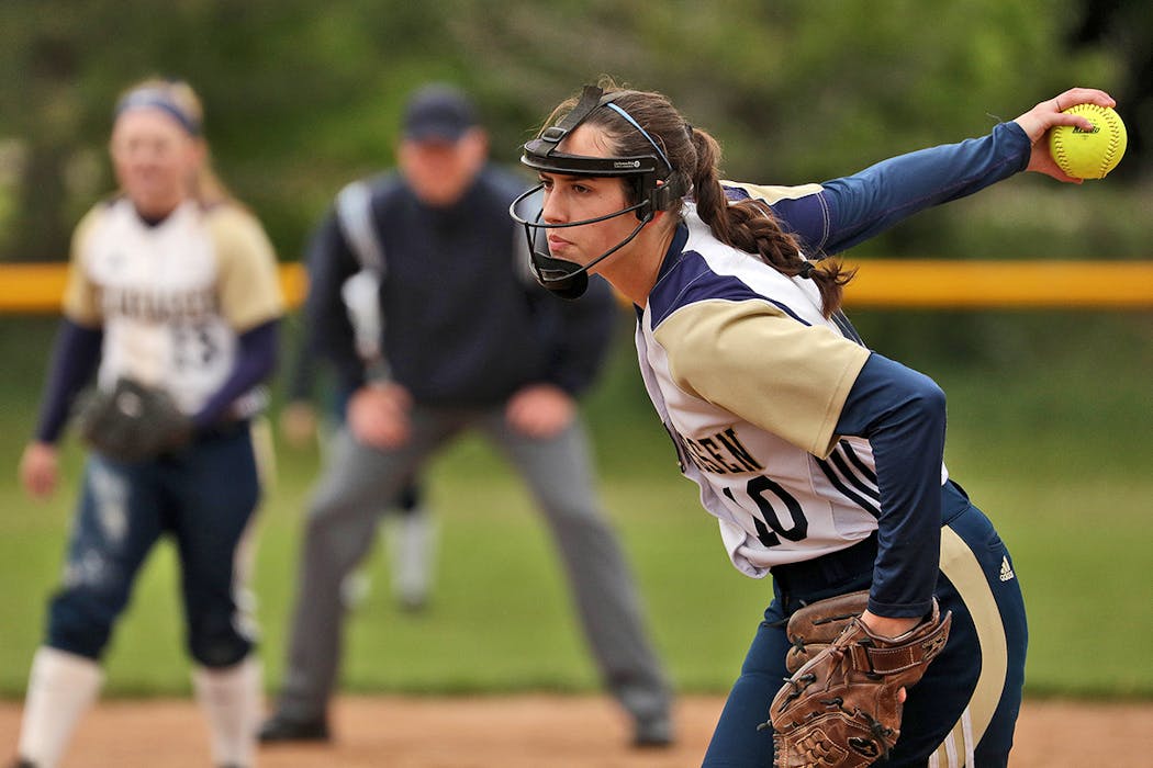Taylor Manno played softball for Chanhassen, but it was her performance for a club team that got her a scholarship to Rutgers.
