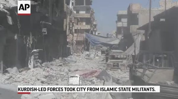 Drone video shows devastation in Raqqa