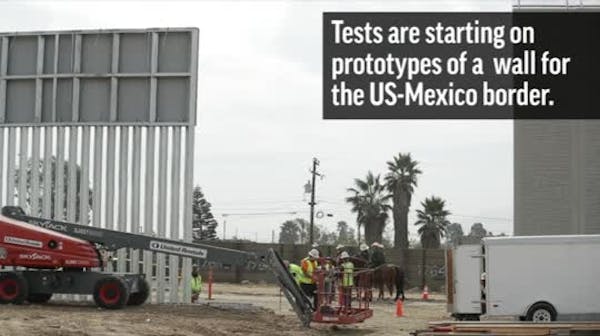 Trump border wall samples take shape