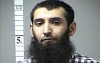 This undated photo provided by St. Charles County Department of Corrections via KMOV shows the Sayfullo Saipov. A man in a rented pickup truck mowed d
