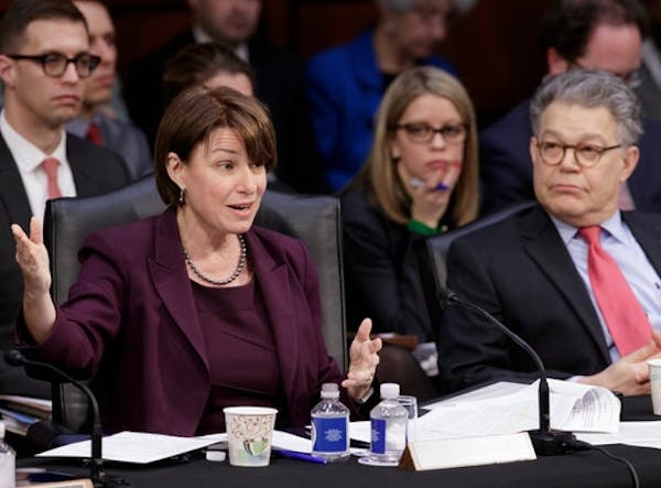 U.S. Sens. Amy Klobuchar and Al Franken called on President Donald Trump to allow the government to negotiate lower prices for an opioid overdose reve