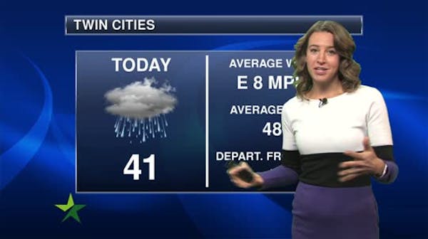 Afternoon forecast: Another cloudy, damp day; high 41