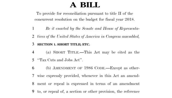 Read the GOP tax reform bill