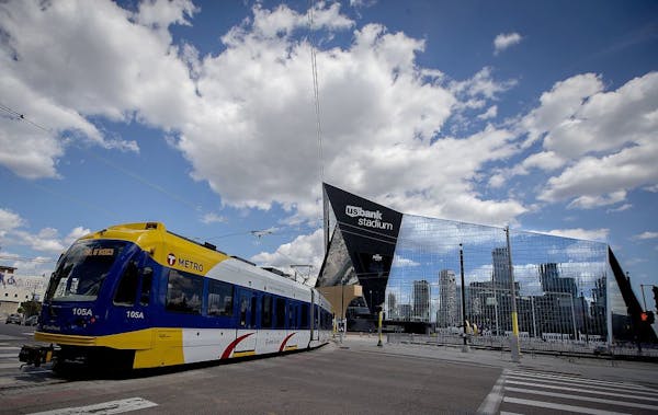 On Super Bowl Sunday, Blue Line light-rail trains between Mall of America and downtown Minneapolis will be restricted to those who have tickets to the
