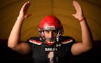 Eden Prairie running back/linebacker Antonio Montero, the Star Tribune Metro Player of the Year in football, leads the undefeated Eagles in touchdowns