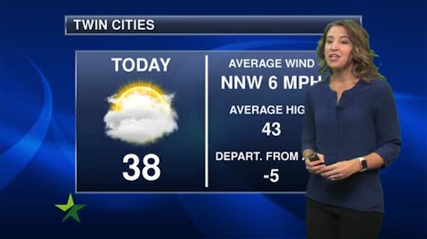 Afternoon forecast: Partly sunny, high of 38