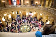 A protest against sexual harassment was held last month at the Minnesota State Capitol. The Minnesota Legislature is one of only five in the nation th