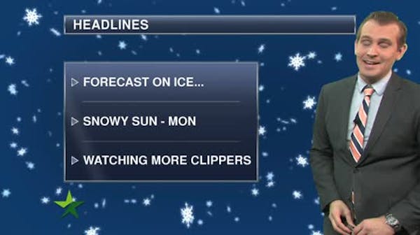 Evening forecast: Low of 18 and cloudy; sunny and flurries Sunday