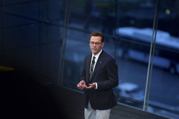 FILE -- James Murdoch, the chief executive of 21st Century Fox, in New York, April 19, 2017.