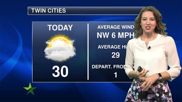 Morning forecast: Partly sunny, high of 30
