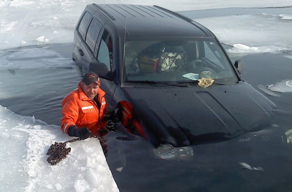 Jim Staricha owns Northland Towing in Isle, Minn., on the shores of Mille Lacs, where he is busy every winter recovering vehicles that have fallen thr