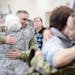 Soldiers with the 257th Military Police Company were greeted by family upon their return to Minnesota following a nine-month deployment at Guantanamo 