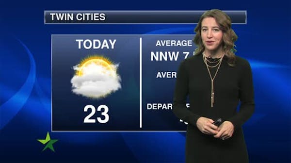 Afternoon forecast: Temps in the 20s with clouds