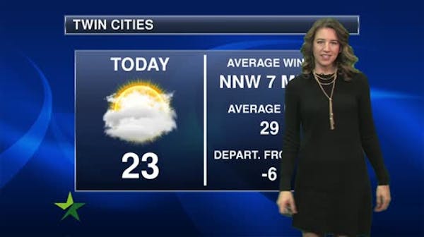 Morning forecast: Partly sunny, high of 23