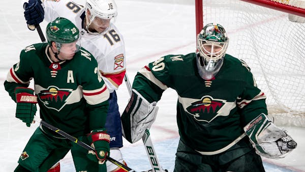 Wild goalie Devan Dubnyk, who has missed time this season due to injury, made a glove save in the third period during Tuesday's win over Florida.