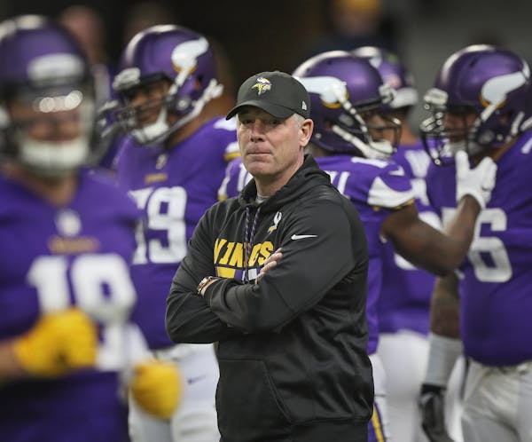 the architect: Under Pat Shurmur’s guidance, the Vikings offense this season ranks 10th in the NFL in yards (358.9) and points (23.9) per game.