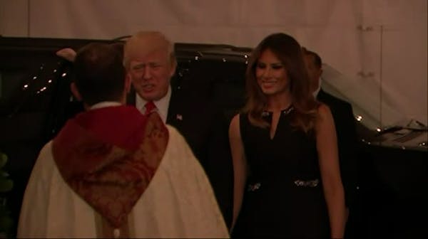 Raw: President Trump attends midnight Mass