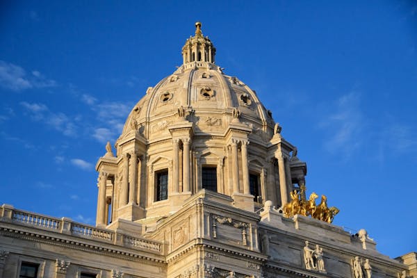 The Minnesota State Capitol in the evening sun