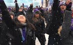 A flash mob of nearly 100 people danced to Prince in St. Paul's Rice Park.