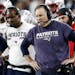 New England Patriots coach Bill Belichick stared out onto the field after a key strip sack of quarterback Tom Brady late in the fourth quarter of Supe