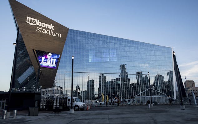 US Bank Stadium, the site of Super Bowl LII on Feb. 4