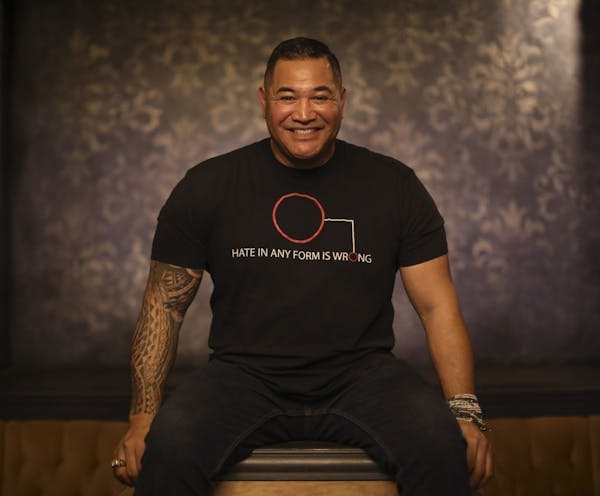 Former Viking Esera Tuaolo, photographed at Pourhouse in Minneapolis, where he will host his Inclusion Party ahead of the Super Bowl.