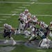 Eagles defensive end Brandon Graham knocked the ball out of Patriots quarterback Tom Brady's hands. The loose ball was recovered by Derek Barnett.