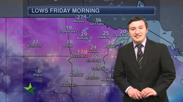 Afternoon forecast: Sunny and cold, high of 4