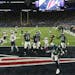 Philadelphia Eagles running back LeGarrette Blount (29) celebrated after scoring a touchdown on a 21-yard run against his former team in the second qu