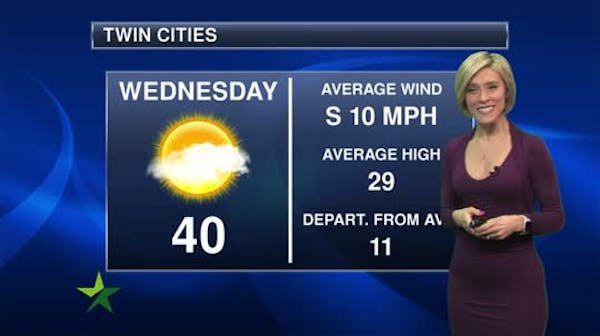 Evening forecast: Low of 21 with clouds; warm-up continues Wednesday