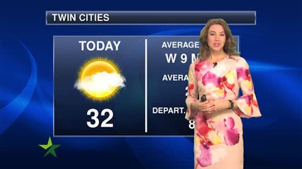 Afternoon forecast: Mostly sunny and mild, high of 32